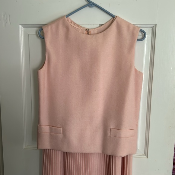 Norman Norell 3 pc vintage wool dress & sleeveless overtop, blazer,scarf. Lined. - Picture 10 of 10